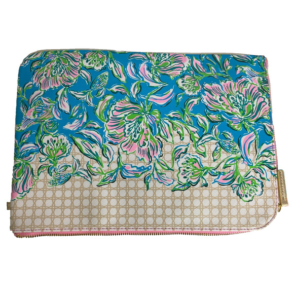 Lilly Pulitzer Tech Pouch 2 Piece Set Cumulus Blue Chick Magnet Print NEW - Picture 6 of 7
